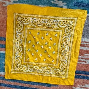 Yellow Paisley Bandana